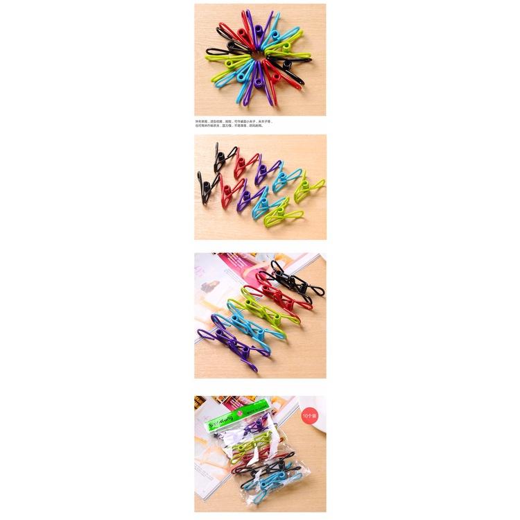 10pcs/set Mini Multi-color Small Clip Creative Photo Clip Hanger Clip Towel Clips