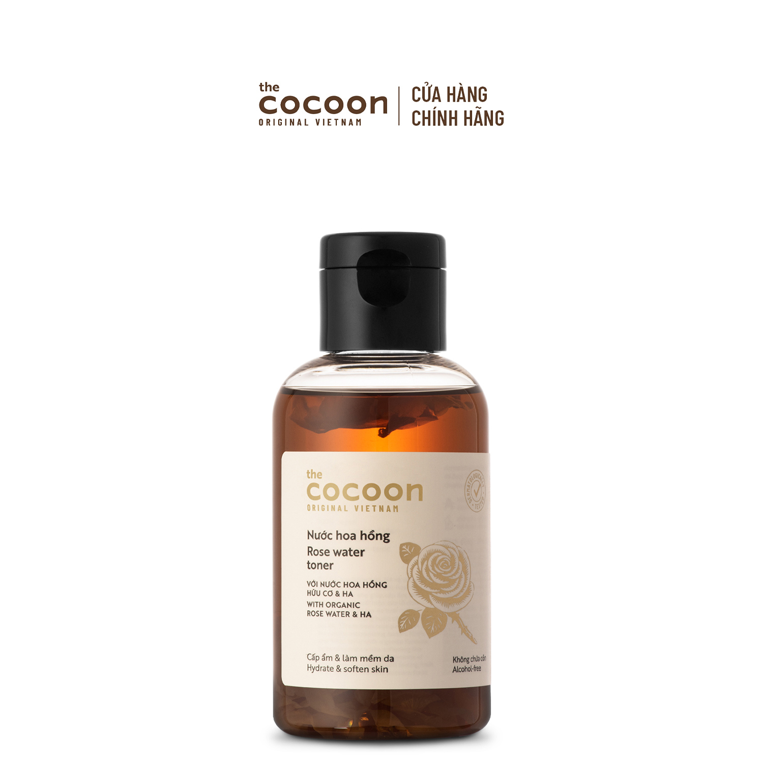 Combo Nước hoa hồng 140ml + Mặt nạ hoa hồng 30ml Cocoon