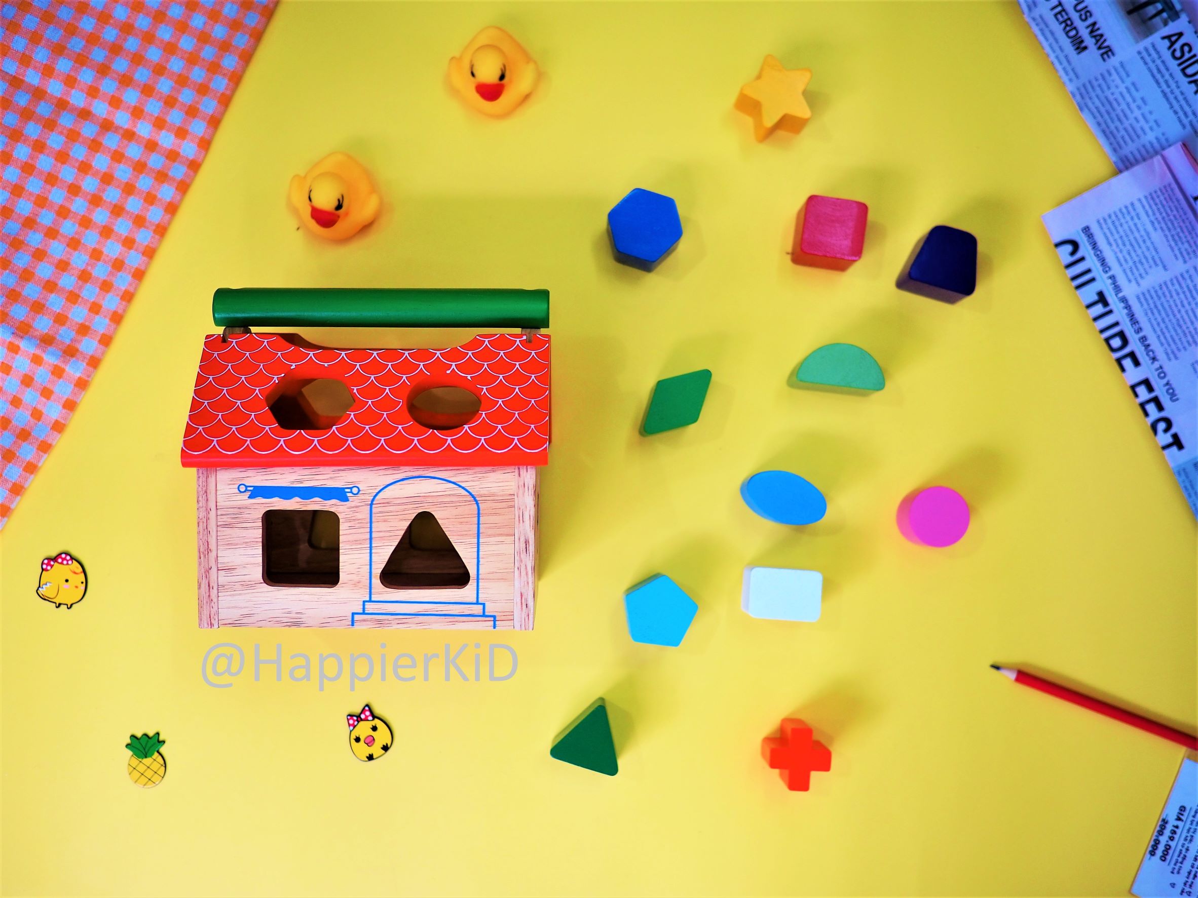 Nhà thả 12 khối Winwintoys - Đồ chơi gỗ hình khối, phát triển tư duy toán học và không gian cho trẻ