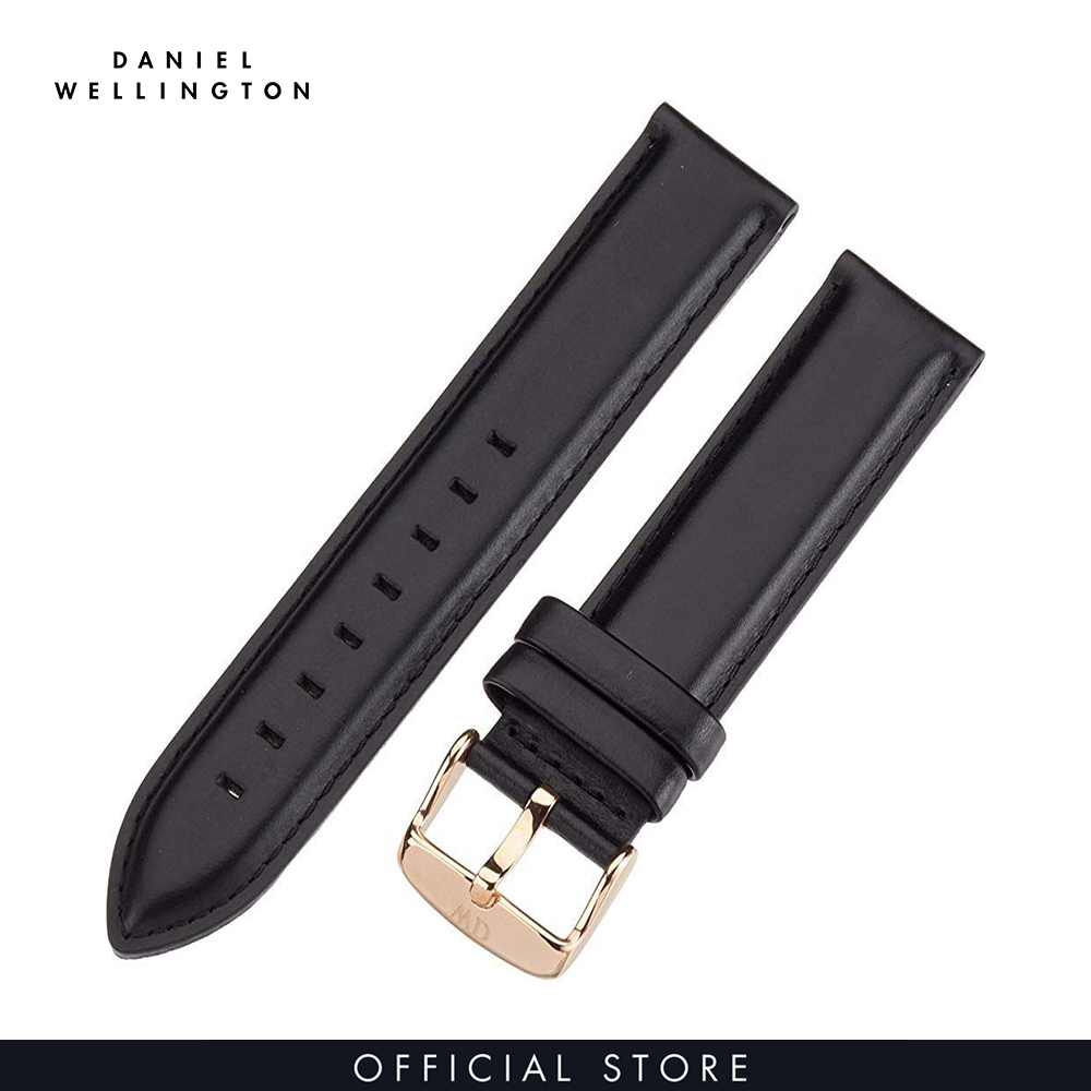 Dây da đồng hồ Daniel Wellington 20mm khóa màu vàng hồng - Cho đồng hồ Classic 40mm - DW00200014