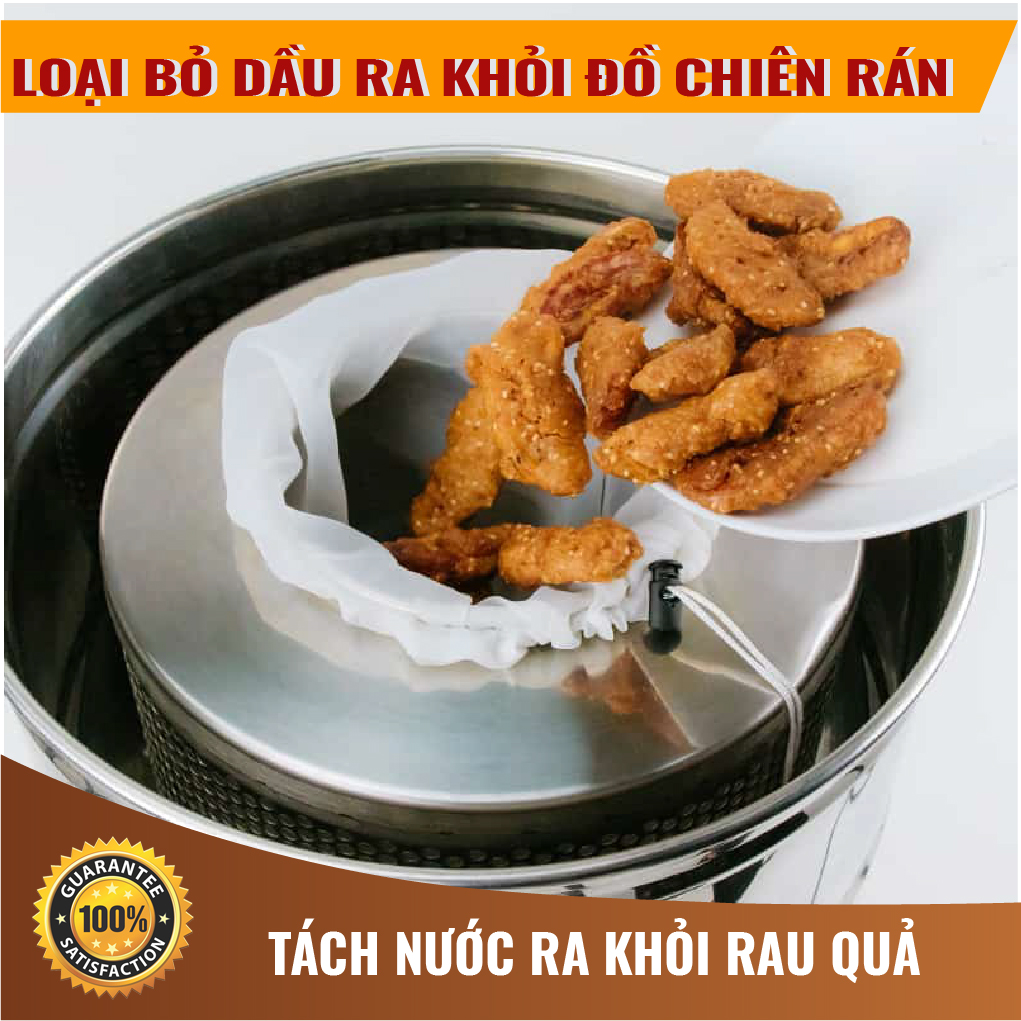 Máy Tách Dầu/Tách Nước TS01. Tách Dầu Dễ Dàng Khỏi Sản Phẩm Chiên/Rán Hoặc Tách Nước Khỏi Thực Phẩm Tốc Độ Cao Chỉ Từ 5-30 Giây. Máy Làm Từ 100% Inox Đảm Bảo An Toàn Thực Phẩm, Hàng Nhập Khẩu Chính Hãng SGE Thái Lan