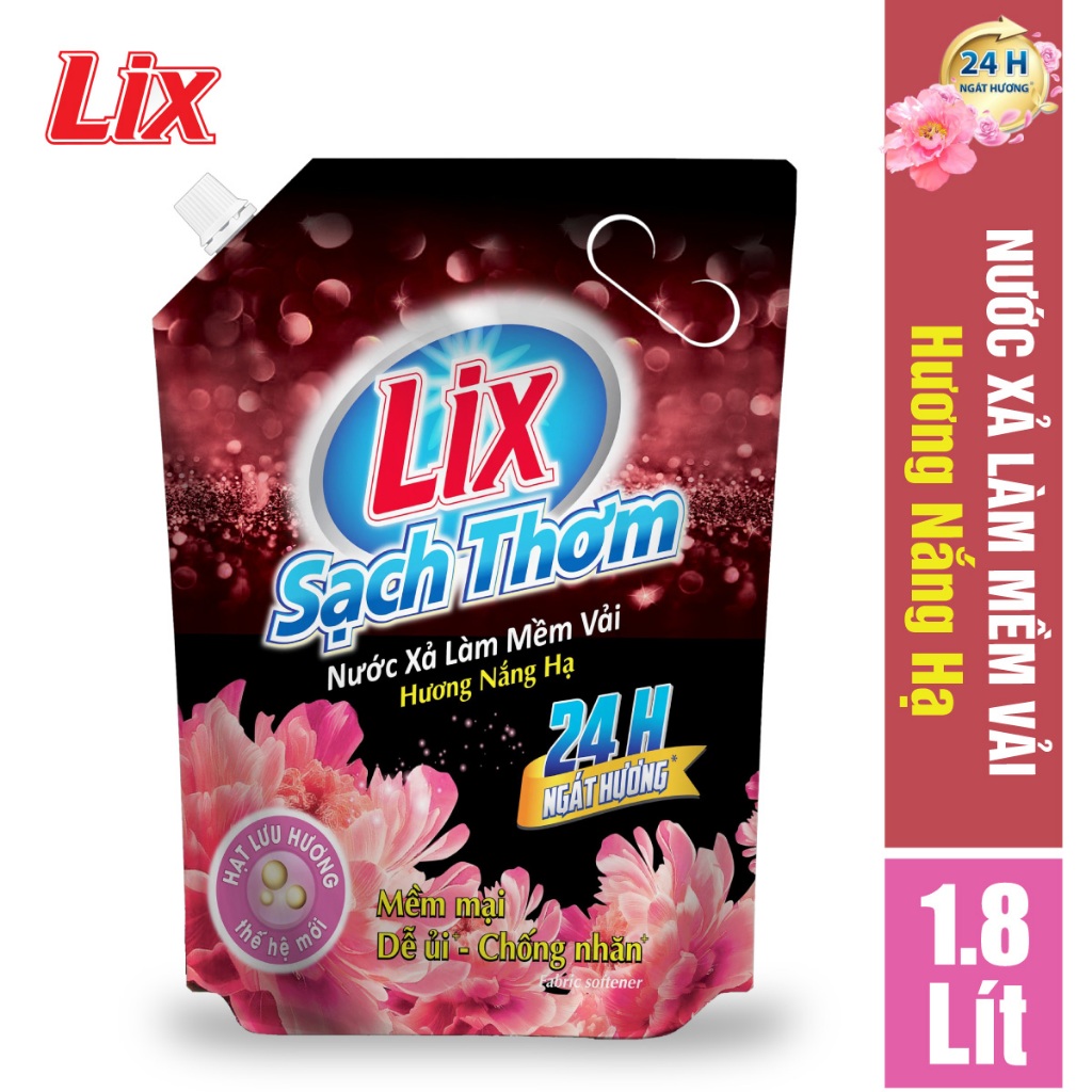 Nước xả vải Lix sạch thơm hương nắng hạ 1.8 lít L17601