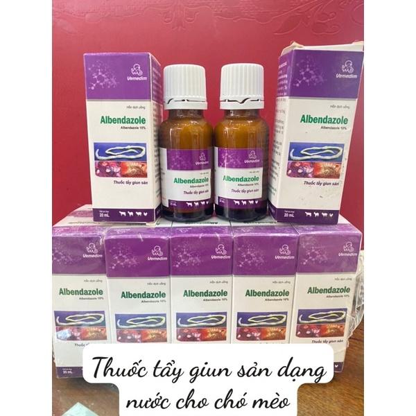 Dung dịch uống hết giun sán cho chó, mèo Vemedim Albendazole 20ml