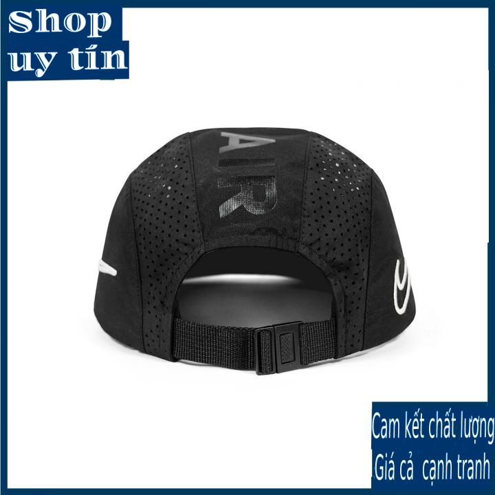 Freeship - MŨ/NÓN KẾT LƯỠI TRAI NIK AIR HERI THỂ THAO DÙ GIÓ KHÓA NHỰA THỜI TRANG NAM NỮ CAO CẤP - màu đen / màu trắng