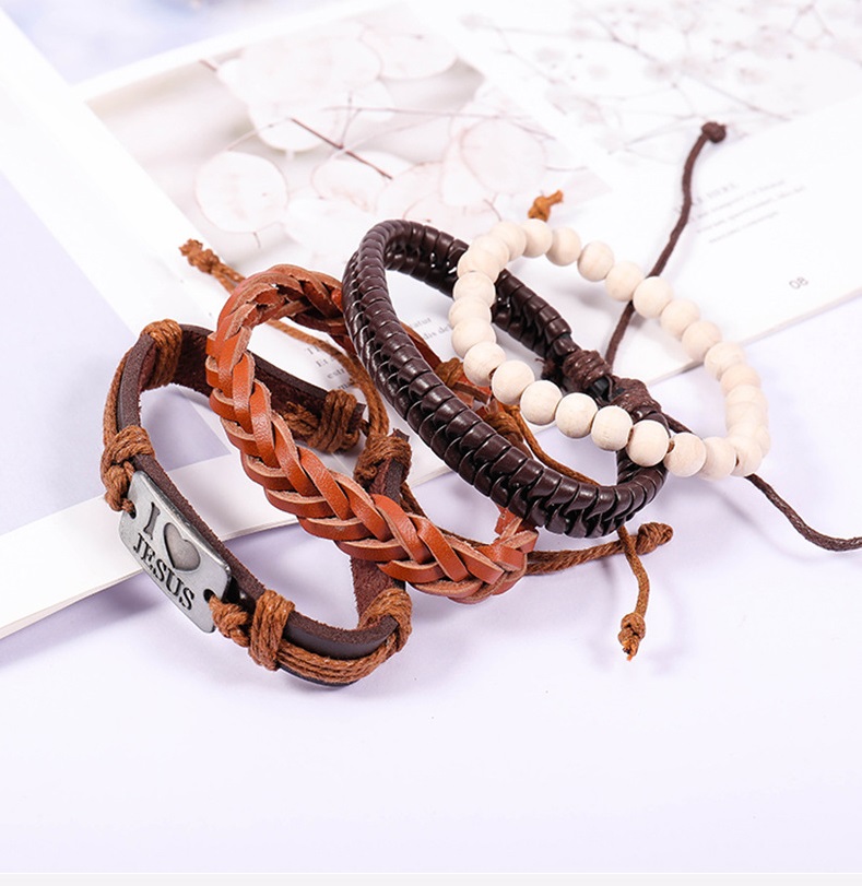 Combo vòng đeo tay Phong cách Euro Vintage, chủ đề Tình yêu thiên chúa, cá tính và nổi bật.