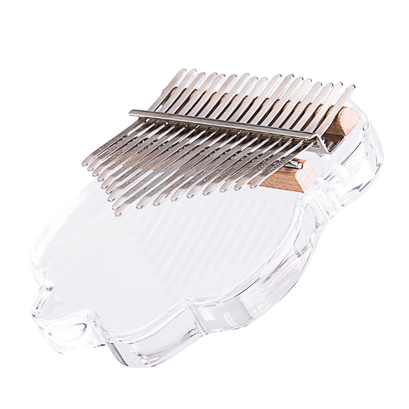 Đàn Kalimba 17 Phím Pha lê Trong Suốt KM-M17  Tặng  (Hộp cứng chống sốc, Búa chỉnh âm, Sticker dán note, Khăn lau, Sách học) và Bông Tắm xơ mướp