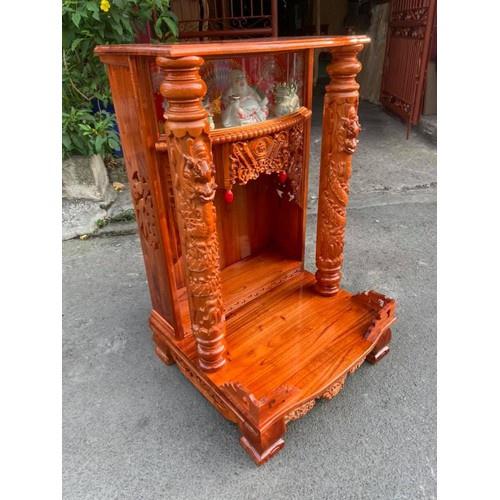 bàn thờ ông địa xoan hộp đèn , bàn thờ gỗ giá rẻ , bàn thờ thần tài ông địa 61 x 98cm, bàn thờ ông địa