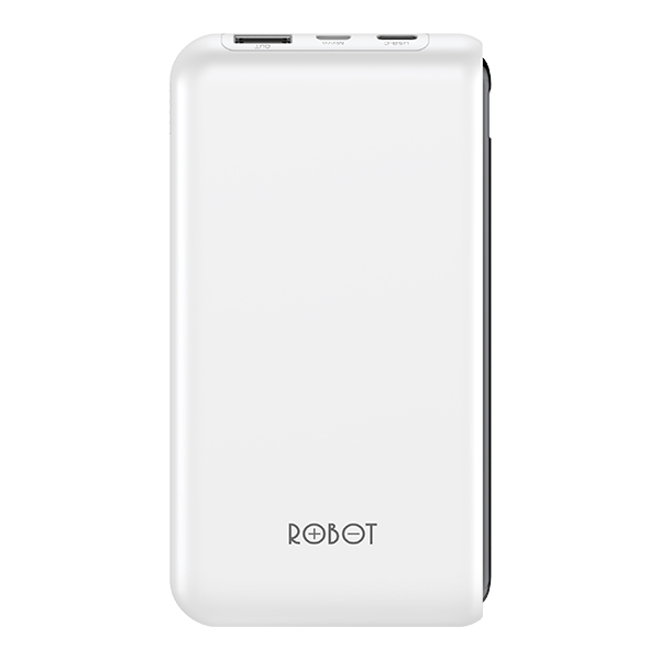 Pin Sạc Dự Phòng 10.000mAh ROBOT RT180 - 2 Cổng Sạc Vào Type-C/Micro, Kích Thước Mỏng và Nhẹ - HÀNG CHÍNH HÃNG