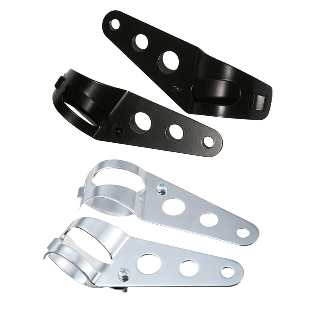 Motorcycle Headlight Bracket Fork Mount Bracket Universal Black