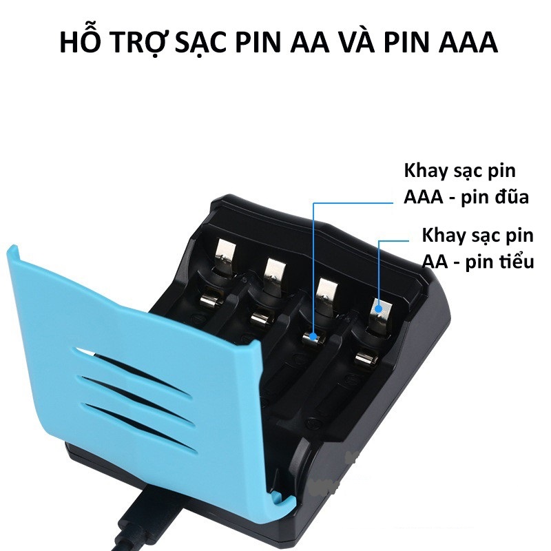 Bộ sạc pin AA/AAA Beston BST-C9001 sạc nhanh có màn LCD báo dung lượng pin - Hàng nhập khẩu