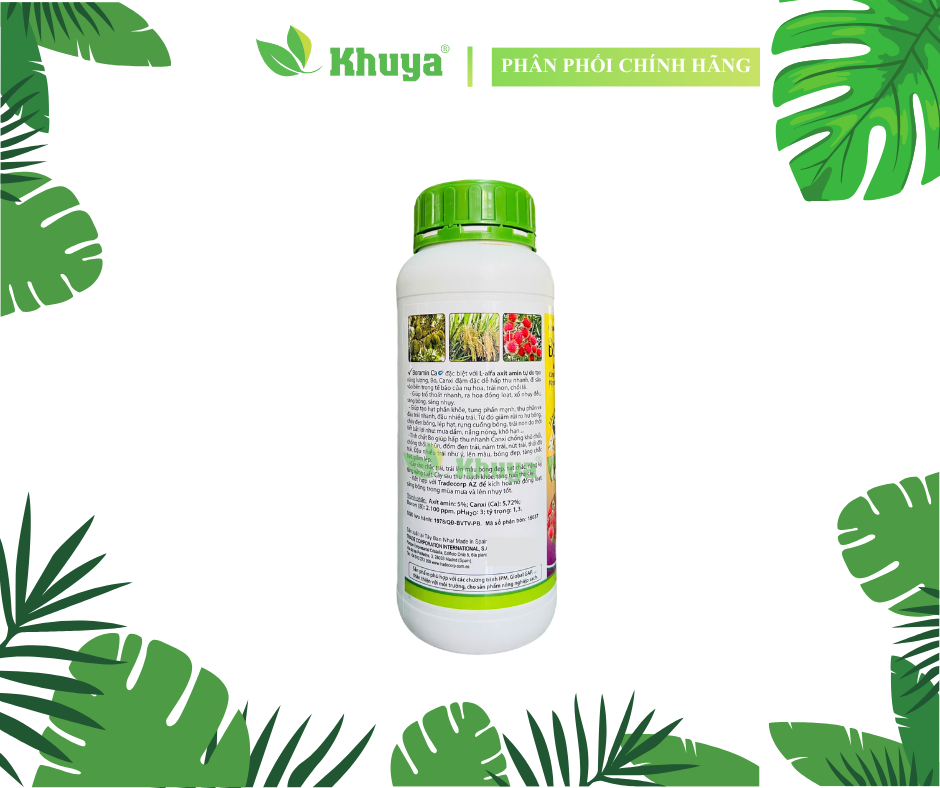 Phân bón lá trung vi lượng Boramin Ca 1 lít Cứng cây - Tăng đậu trái