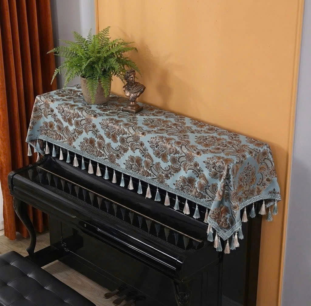 Khăn phủ đàn piano cơ đàn piano điện tử 88 phím phong cách Châu Âu cổ điển sang trọng chống bụi chống xước - HÀNG CHÍNH HÃNG