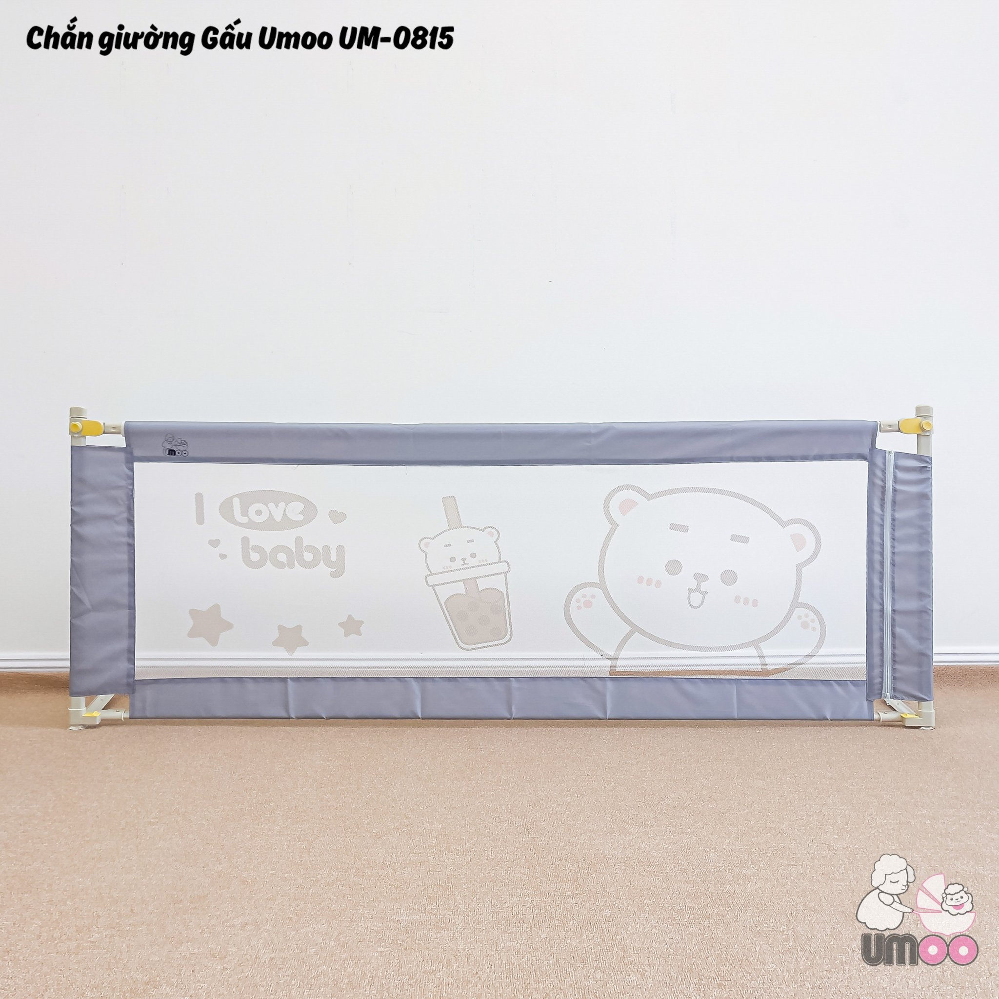 Thanh chắn giường cho Bé- Mẫu mới nhất- 2.0m- Màu Xanh