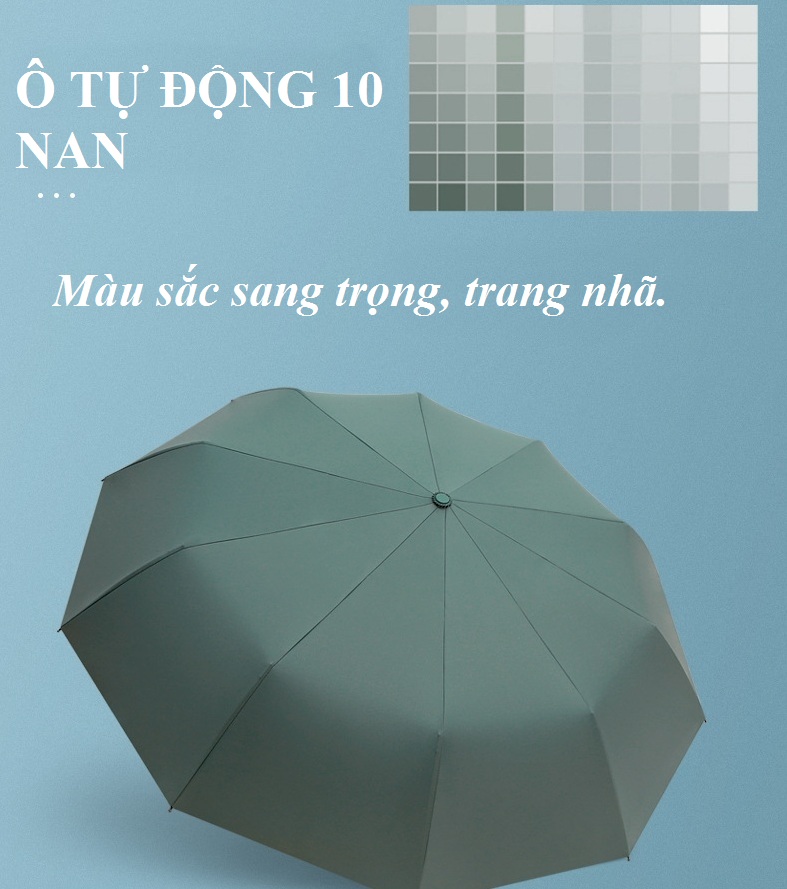 Ô (dù) tự động 2 chiều cao cấp DandiHome chống UV - Xanh lá - Thường