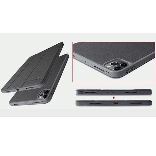 Bao da cho iPad Pro 11 inch New 2020 hiệu Mutural Leather Jean Pencil chống sốc - Hàng nhập khẩu