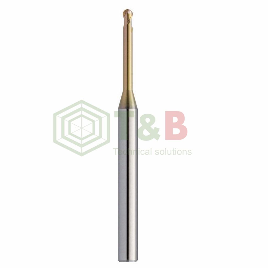 Dao Cầu Cổ Dài R0.5 x 10 x 45L Union Tool Model HSLB2010-100,Dao phay ngón gia công sau nhiệt