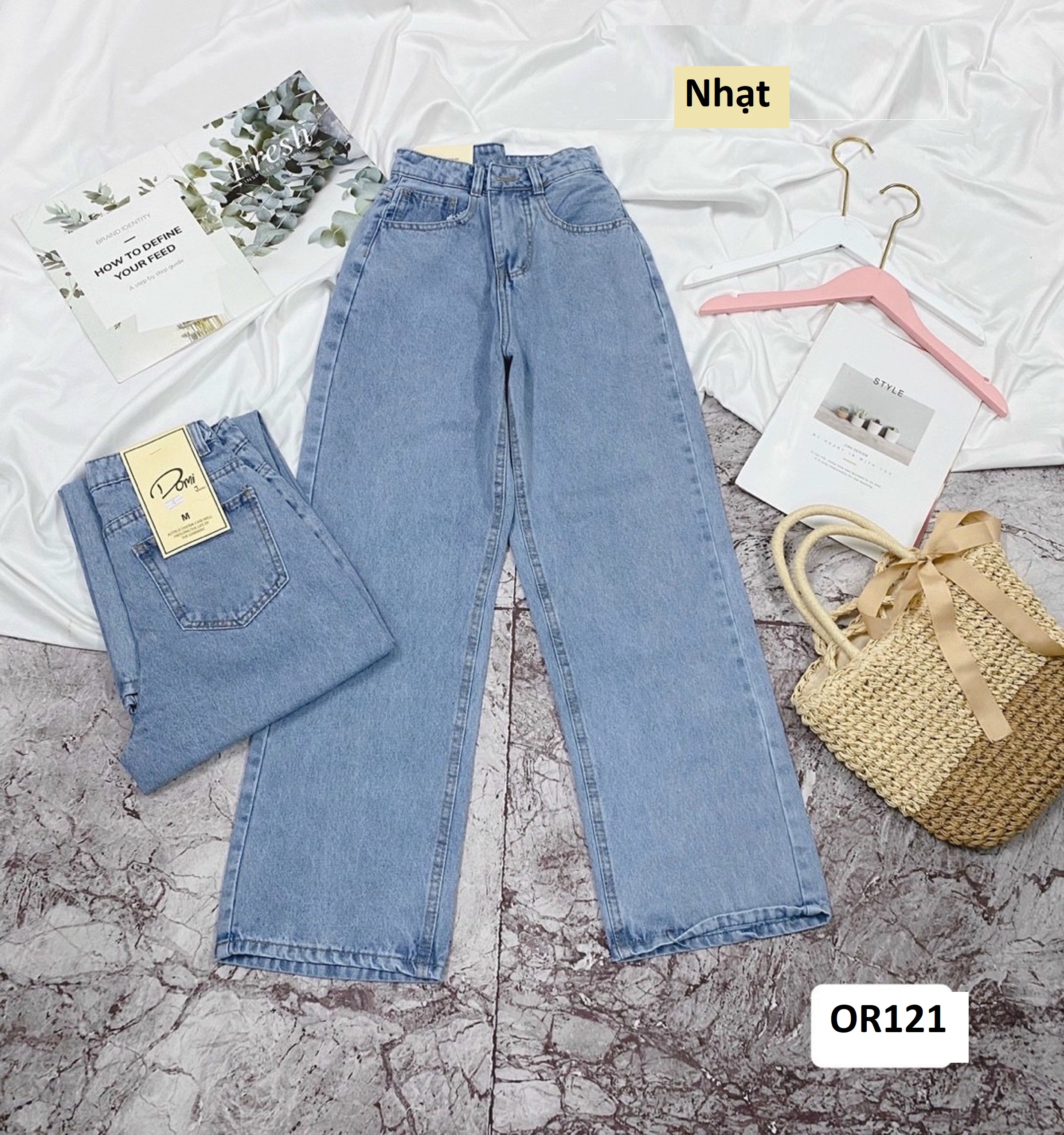 Quần jean ống rộng Simple đủ cỡ size OR121
