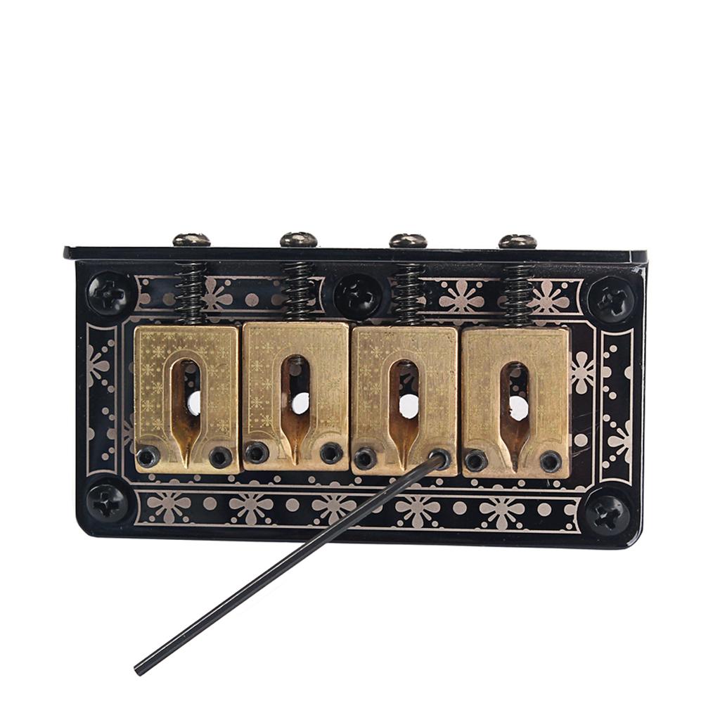 1 Set 4-String Guitar Saddle Bridge for Cigar Box Guitar/Bass Guitar/Ukulele Accessory String Space 14.1mm