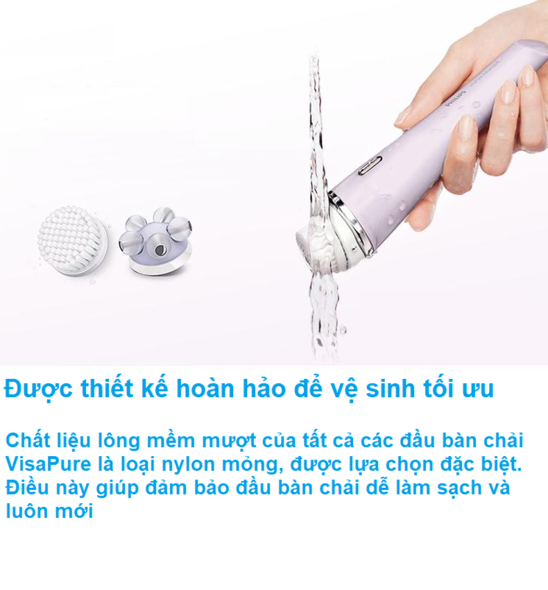 Máy rửa mặt và massage mặt Philips VisaPure Advanced SC5340 - HÀNG NHẬP KHẨU