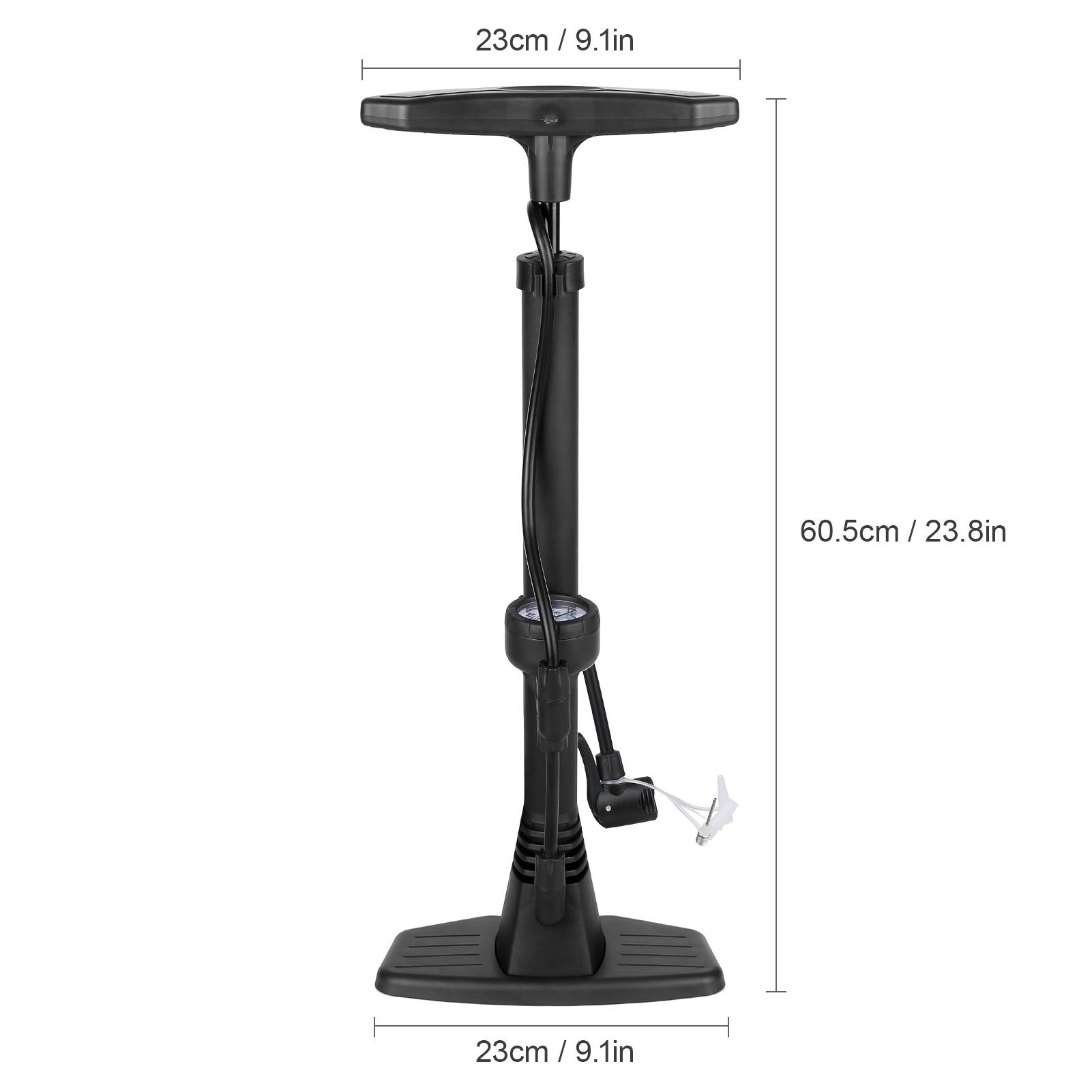 Máy Bơm Sàn Xe Đạp Có Thể Tháo Rời Dành Cho Xe Đạp 230Psi Với Máy Đo Presta & Schrader Van Lốp