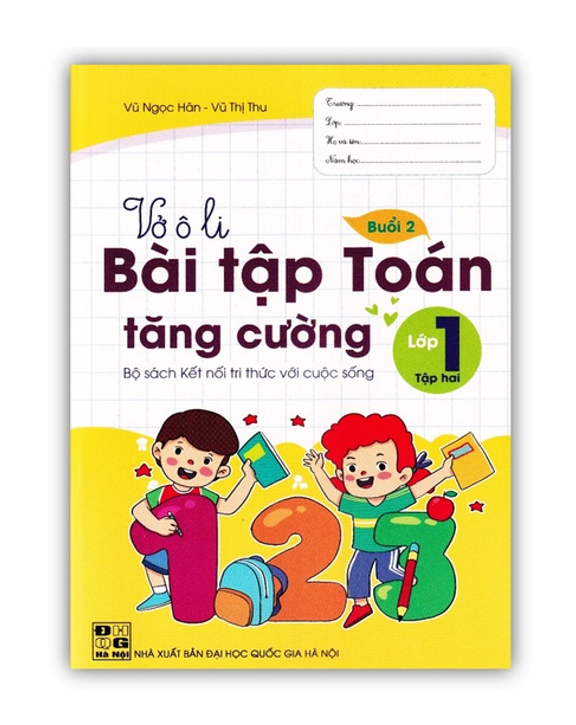 Sách - Vở Ô Li Bài Tập Toán Tăng Cường lớp 1 - tập 2