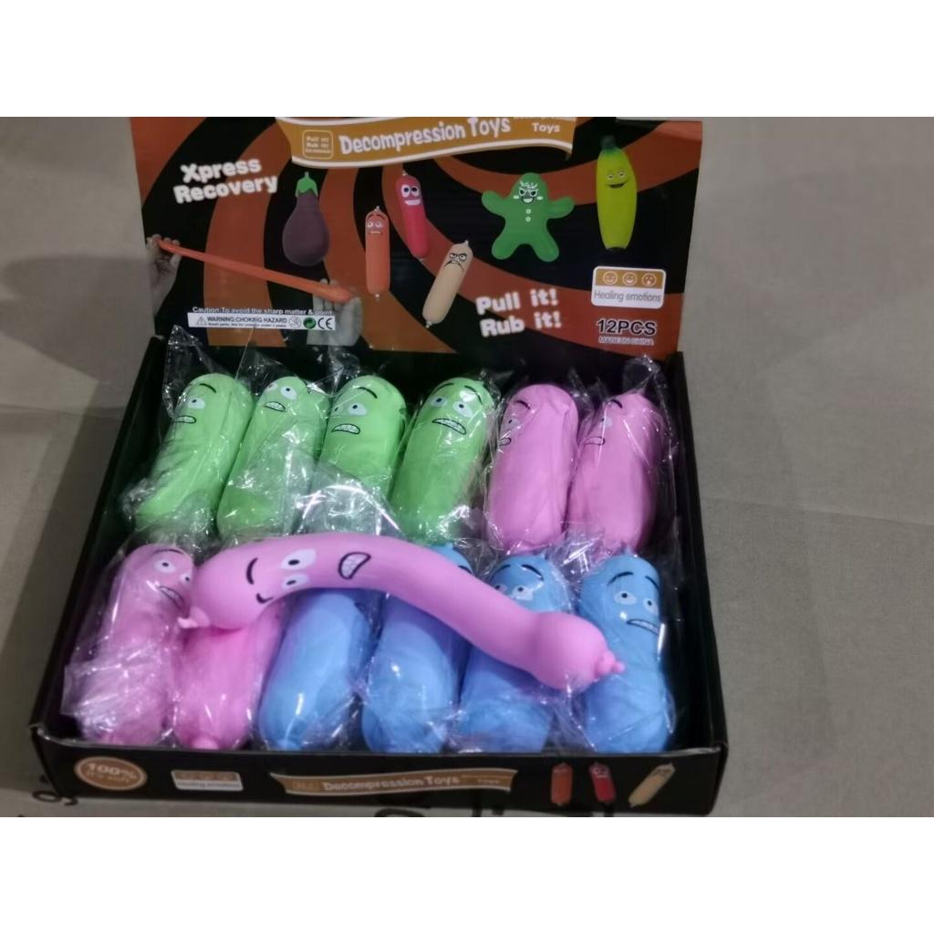 GUDETAMA SQUIShY Hình Cái Xúc Xích Màu Mè Mềm Mịn Biểu Cảm Có Thể Kéo Dài cực đáng yêu