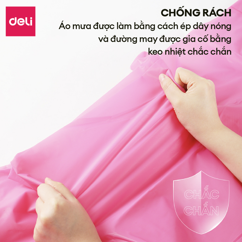 Áo Mưa 1 Người Trong Suốt Eva Deli - Siêu Dày Chống Thấm Nước Cho Mưa To Phong Cách Thời Trang Nhiều Màu Sắc Tươi Trẻ, Phù Hợp Cho Cả Nam Nữ