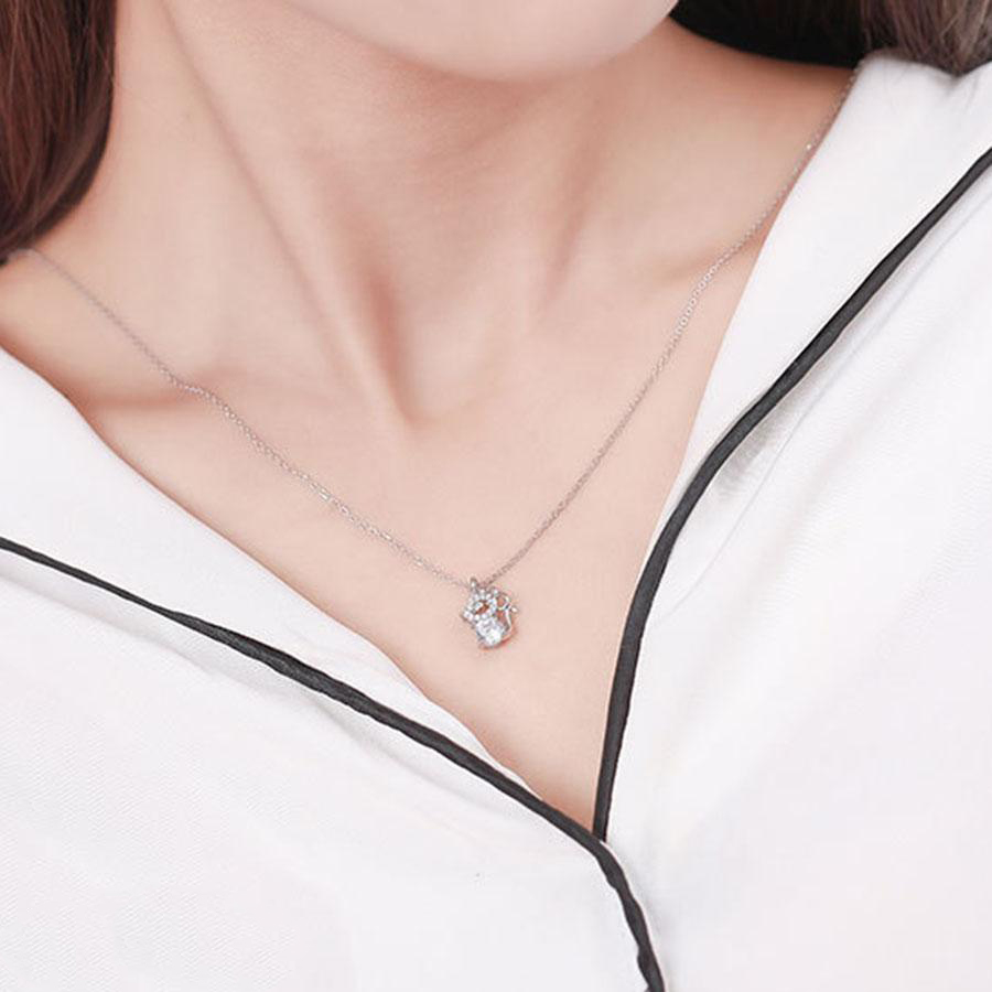 Dây chuyền bạc nữ mặt chú chuột - Vòng cổ nữ bạc mặt chuột - dây chuyền chú chuột - mặt dây chuyền chuột - Trang sức bạc ta thật PANMILA