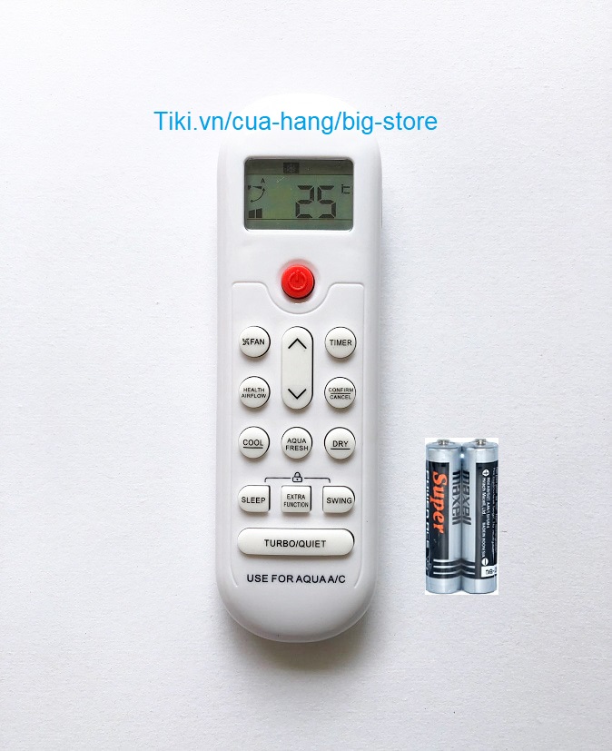 Remote Điều Khiển Máy Lạnh Dành Cho AQUA Điều Hòa Không Khí Kèm Pin