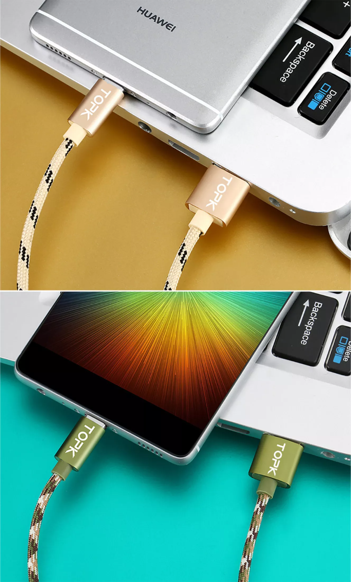 [HÀNG CHÍNH HÃNG] Cáp sạc nhanh TOPK AN09 USB to Type-C Đồng Bộ Hóa Dữ Liệu Bện Nylon Dành Cho Samsung S10 Huawei P20 Xiaomi 10 - Phân phối bởi TOPK VIỆT NAM