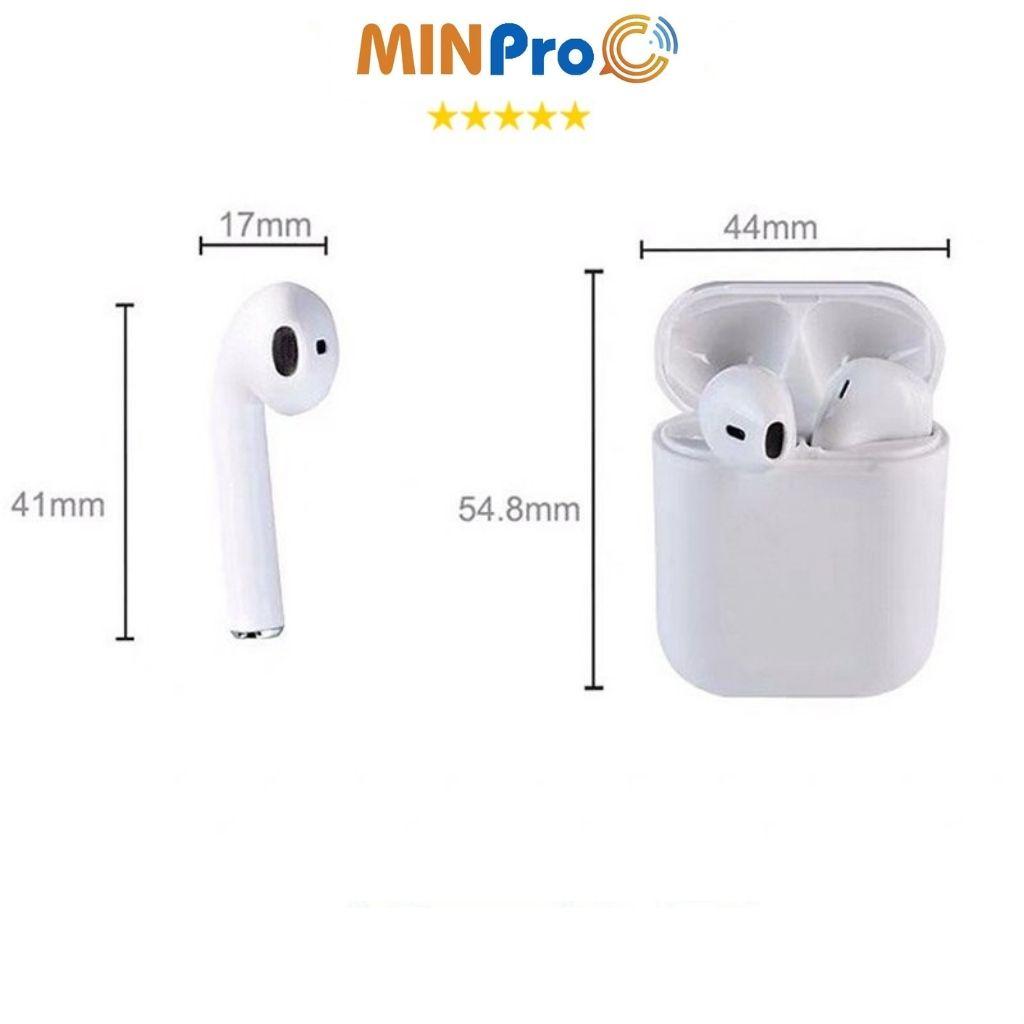 Tai nghe bluetooth không dây MINPRO i12 v5.0 nút cảm ứng có mic đàm thoại âm thanh HIFI