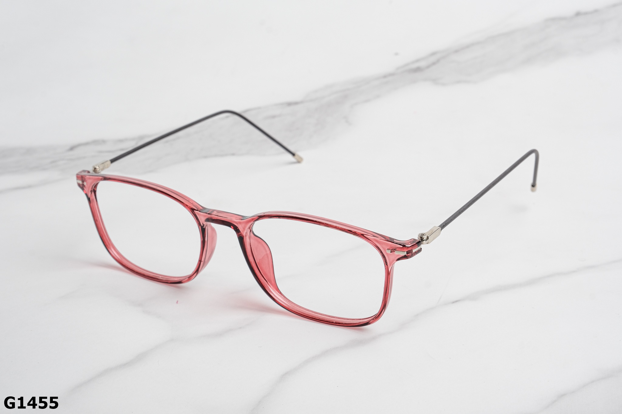 Gọng Kính Cận Unisex Nhựa Dẻo TR90, Dáng Vuông Mảnh G1455
