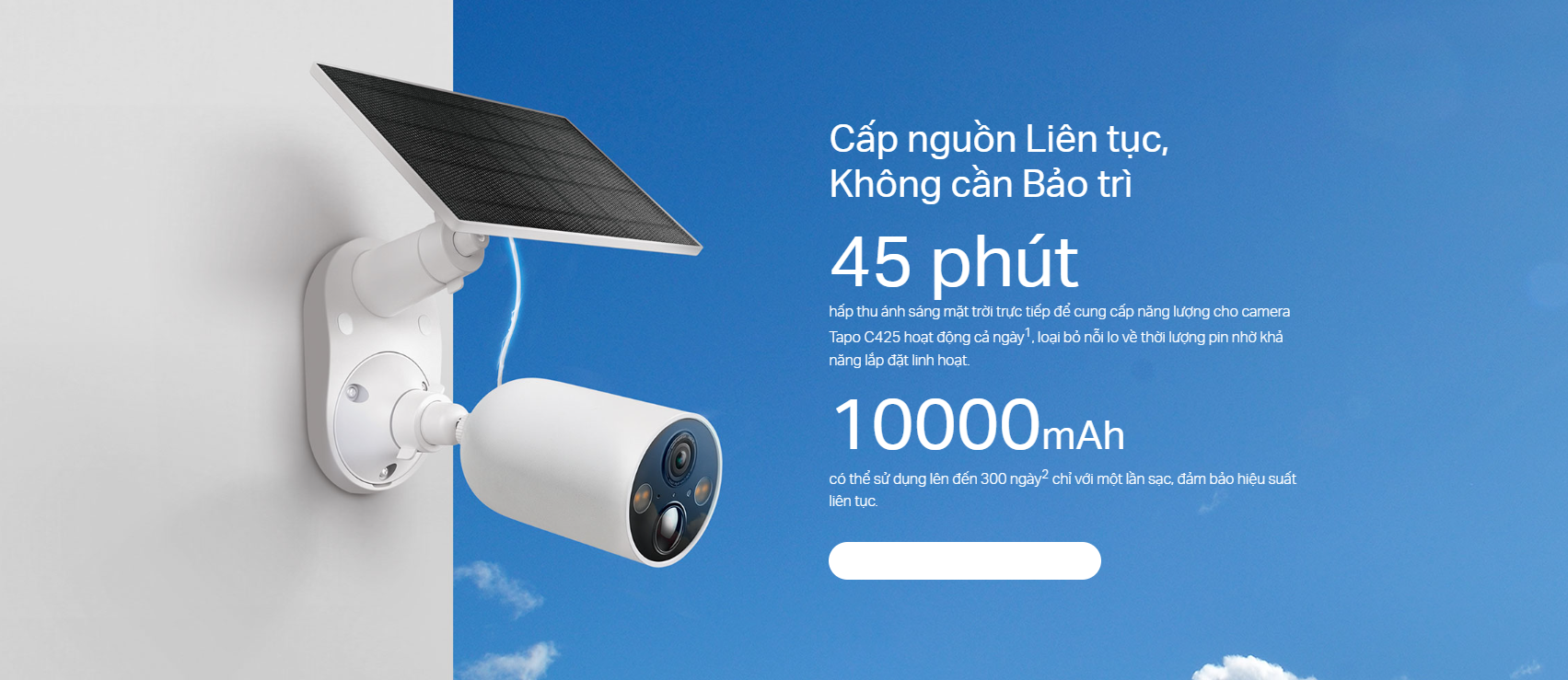 CAMERA WIFI NGOÀI TRỜI TAPO C425 KIT 4MP TẶNG KÈM PIN NĂNG LƯỢNG - CẢNH BÁO ĐÈN VÀ CÒI, TÙY CHỈNH VÙNG CHUYỂN ĐỘNG