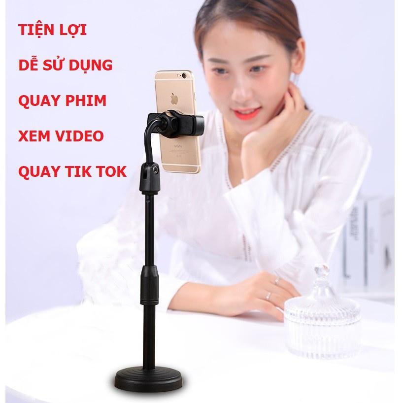 Giá Đỡ Điện Thoại Để Bàn Kẹp Điện Thoại Dùng Livestream Nhỏ Gọn Tiện Lợi Mang Theo Bên Mình Xem Video Xoay 360 Độ