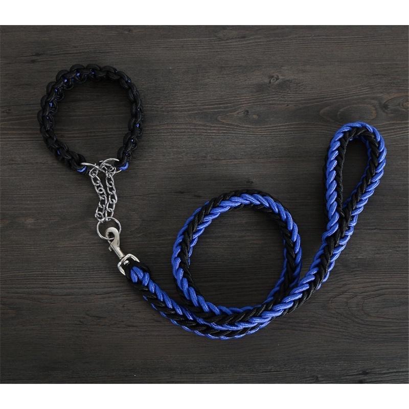 Dây xích dắt chó to Bọc dù 8 sợi vặn thừng chắc khỏe