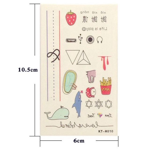 Set Mini 1 tấm tatto Bộ Nhiều Mẫu anime Hình Xăm Dán, Hình Xăm mini Tattoo Cao Cấp