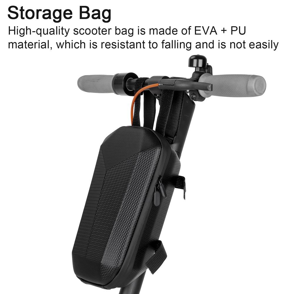 Scooter Storage Bag EVA Waterproof Handlebar Bag Bicycle Front Bag Organizer 4L for Electric Scooter Folding Bike