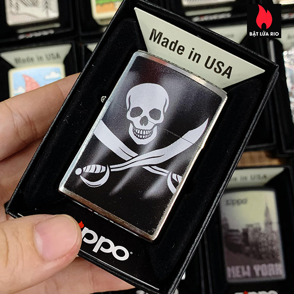 Bật Lửa Zippo 200 Pirate Flag Jolly Rodger