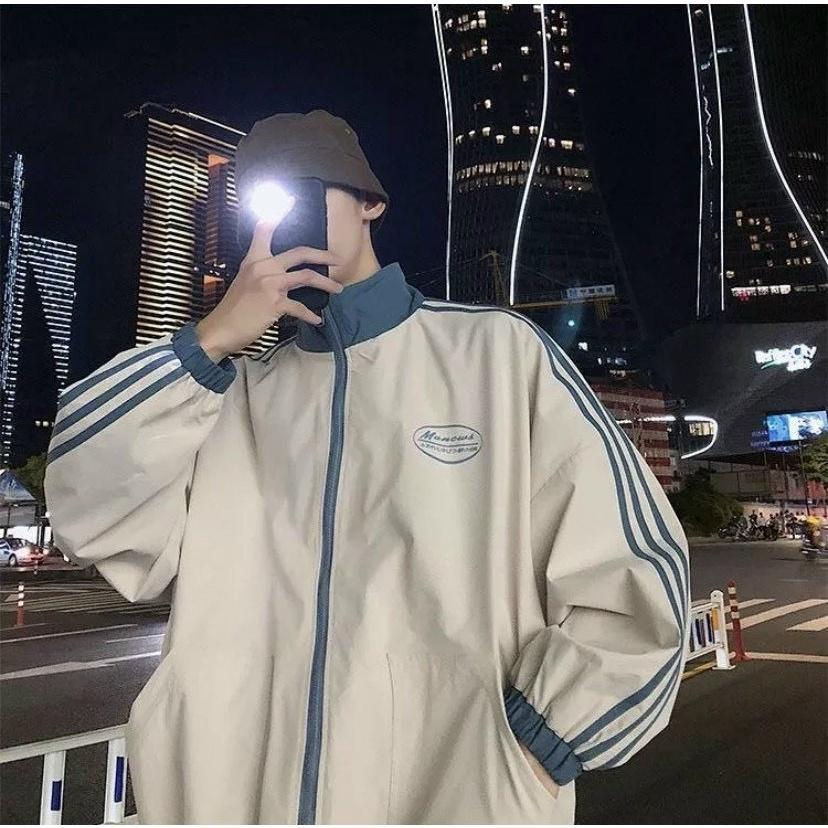 ÁO KHOÁC DÙ NAM 2 LỚP FORM RỘNG LOGO THÊU CHỐNG NẮNG CHE MƯA CẢN GIÓ XỊN XÒ