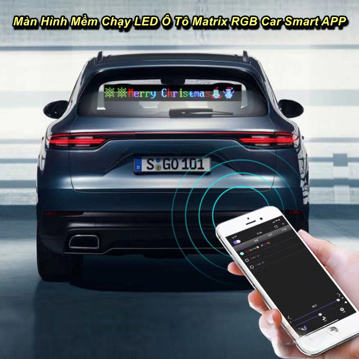 Màn Hình Chạy LED Dán Trên Kính Ô Tô Matrix RGB Car Smart APP - Home Decor Furniture