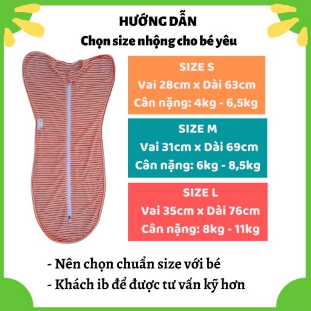 Nhộng chũn mùa hè - Vải cotton co giãn 4 chiều mềm mát - Giúp bé sơ sinh ngủ ngon