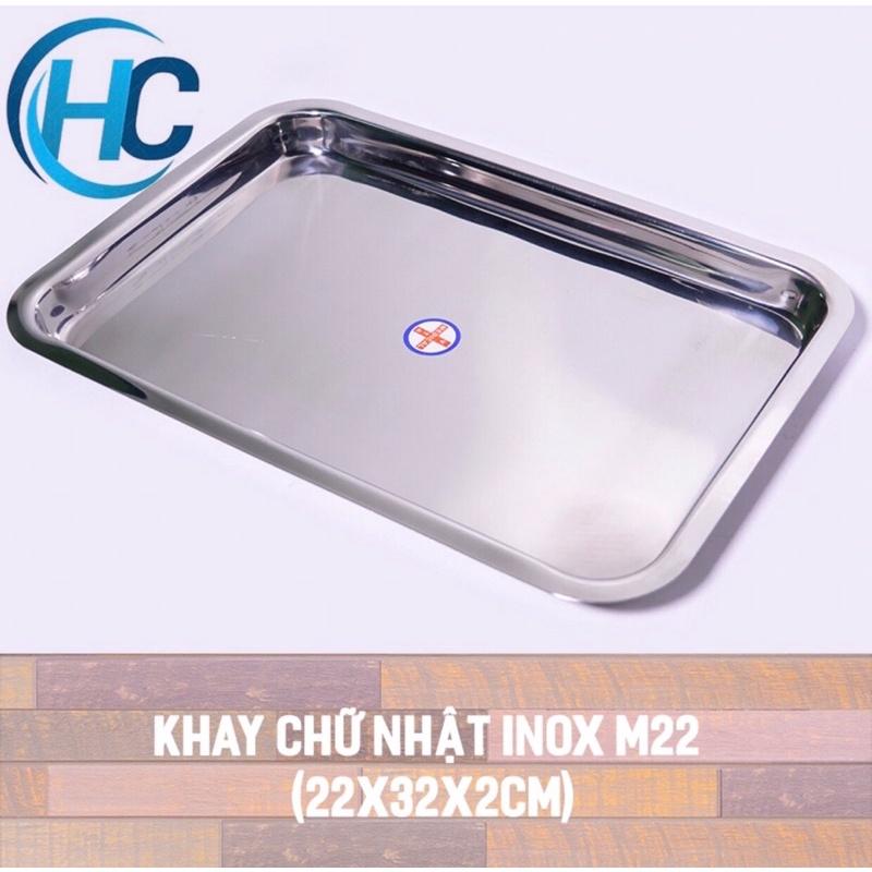 Mâm, khay y tế inox chữ nhật