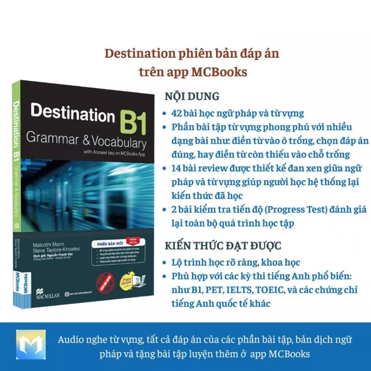 Sách - Destination B2 Grammar and Vocabulary Tặng Audio và bài tập thực hành MCBooks