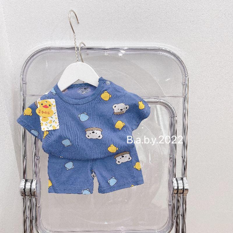 Bộ cotton hình cho bé trai và gái