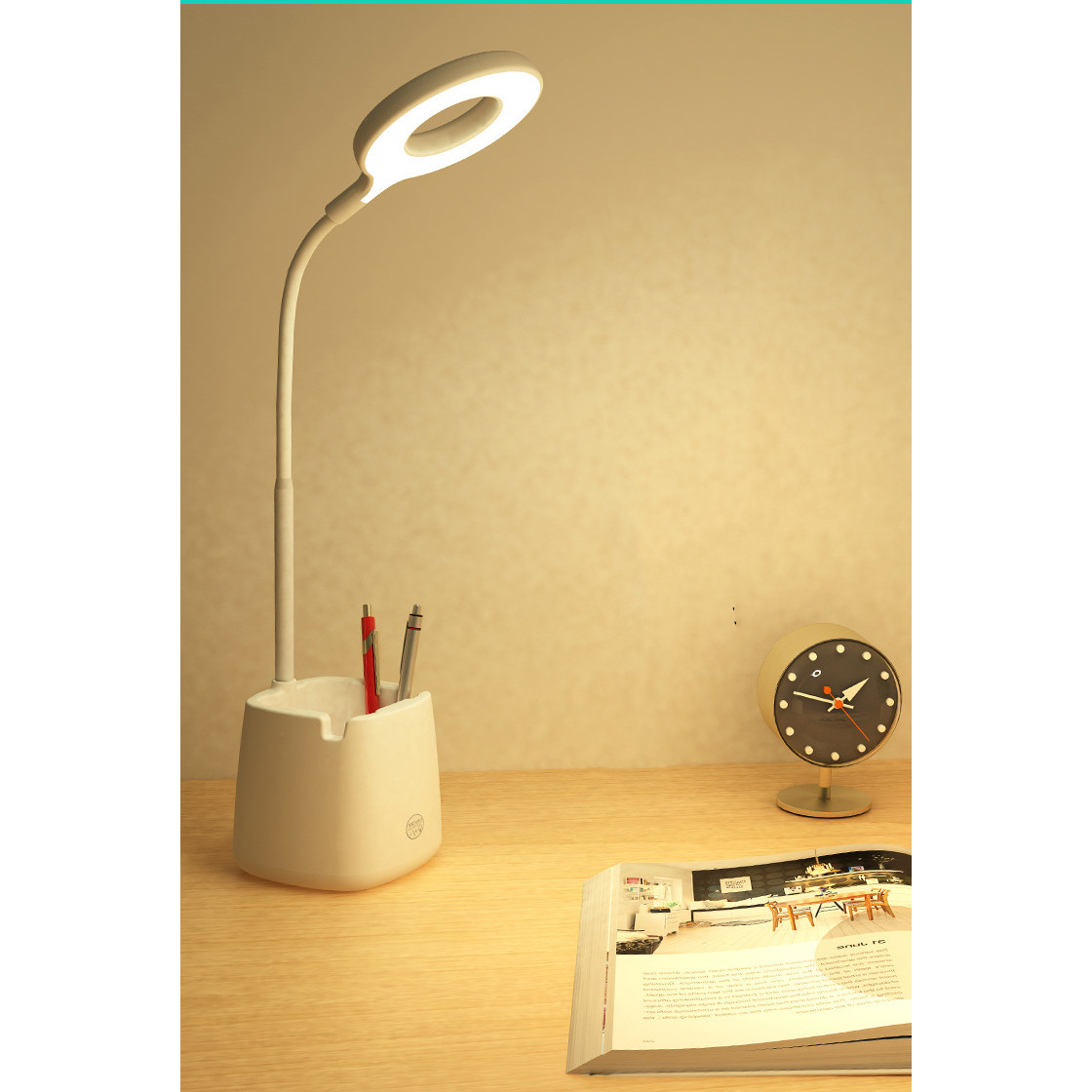 Đèn Bàn Học Đọc Sách, Đèn Bàn Làm Việc Sang Trọng, Đèn Ngủ Cao Cấp LED Chống Cận 03 Mức Độ Sáng, Cảm Ứng Tích Điện Pin 2500mAh - Hàng Chính Hãng - VinBuy