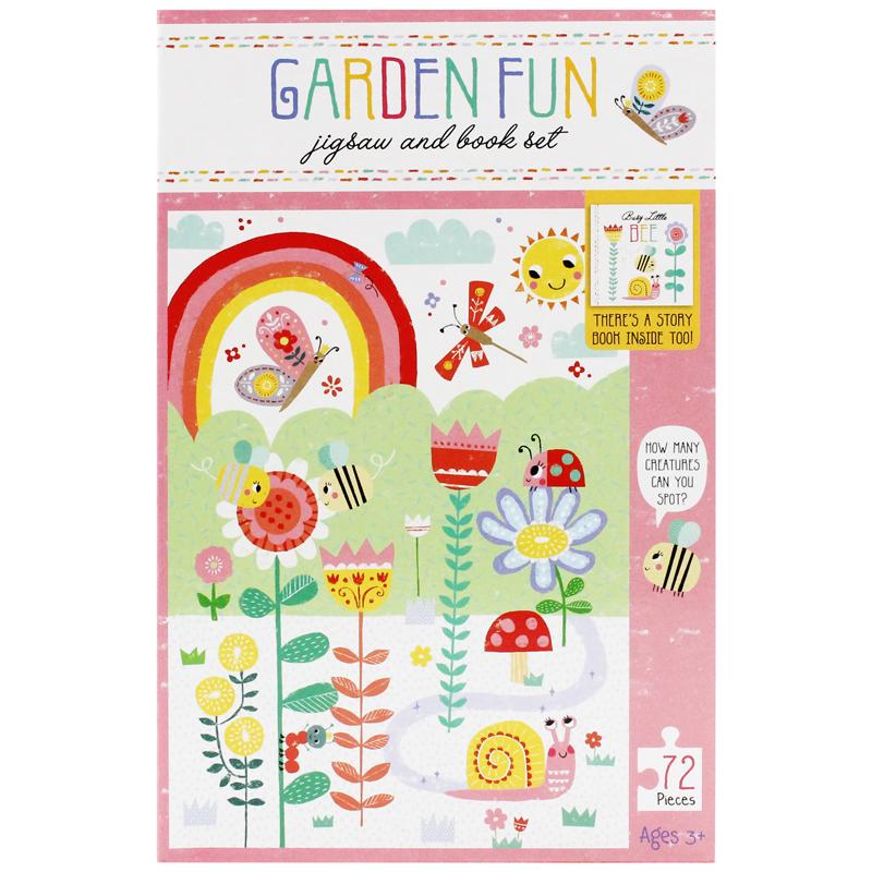 Jigsaw &amp; Book Set - Garden Fun