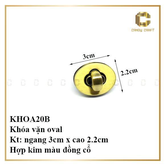 Khóa vặn oval gắn túi - cặp