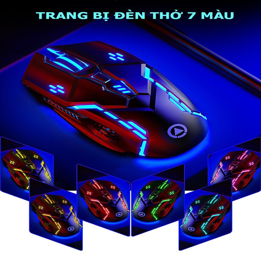 Chuột Máy Tính Chơi Game VINETTEAM G5 , Hiệu Ứng Ánh Sáng 7 Màu Phát Sáng , 6 Nút 4 Tốc Độ Phù Hợp Cho Game Thủ Và Văn Phòng  - Hàng Chính Hãng