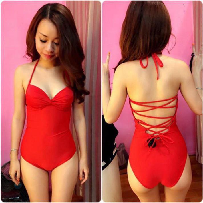 Bikini Liền đan dây lưng có nhiều màu ( Ảnh chụp thật)