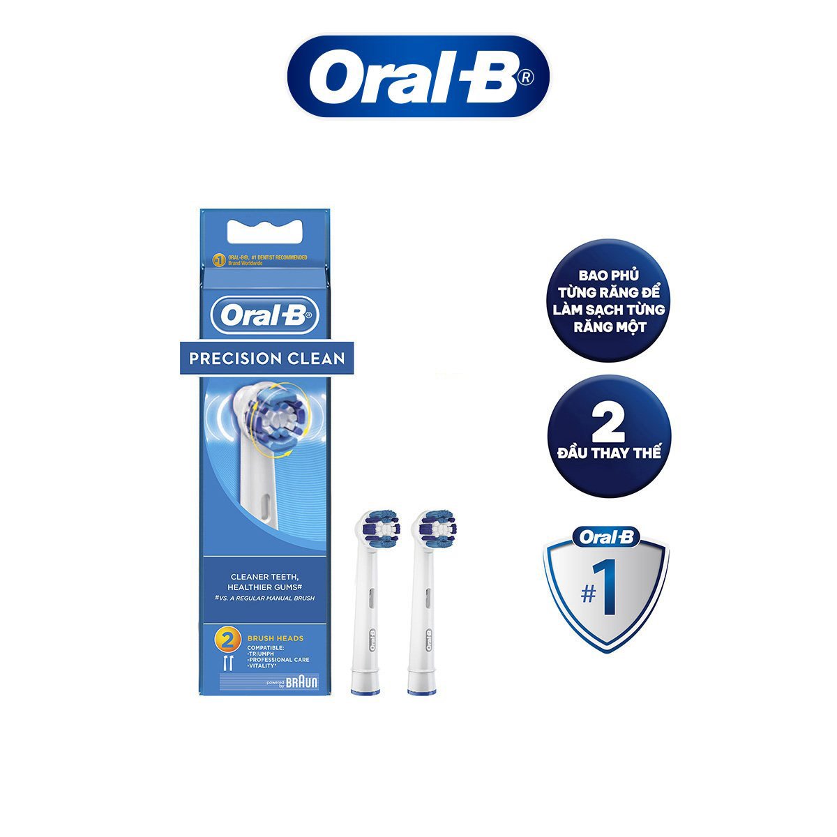 Đầu bàn chải Oral-B Precision Clean - Hàng chính hãng 100